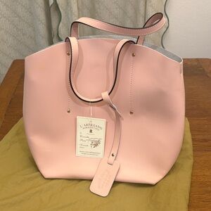 L'Artigiano Sorrentino Pink Leather Tote Bag